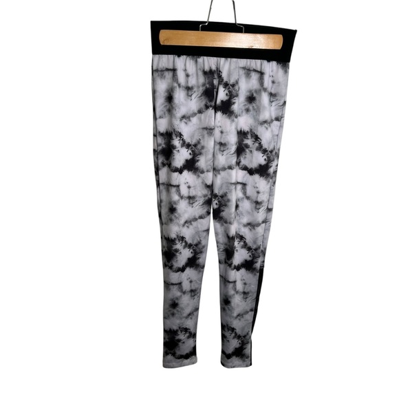 Series 8 Fitness Legging Black White Gray Tie Dye S - Picture 1 of 9